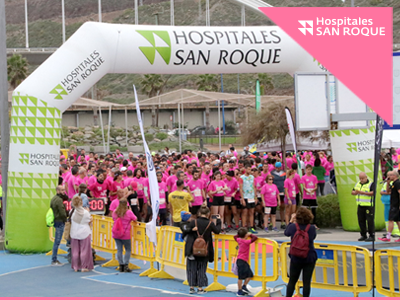 Hospitales San Roque se tiñe de ‘rosa’ contra el cáncer de mama